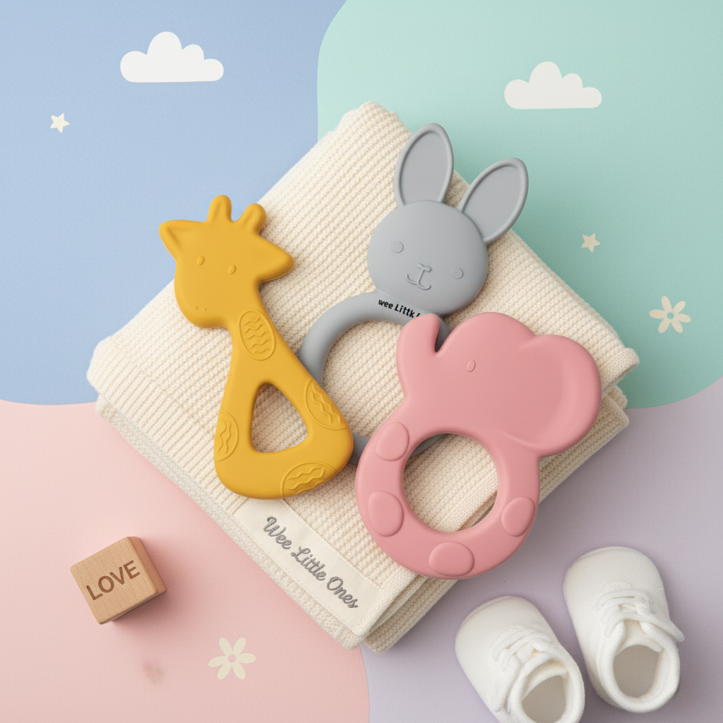 Teether Rabbit (Blue)