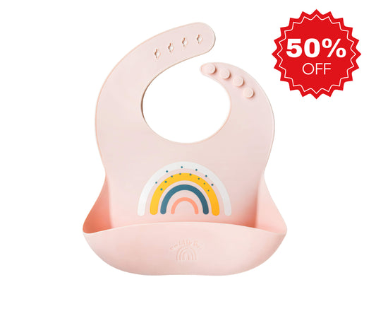 Silicone Rainbow Bib & Bowl Set