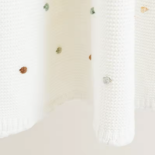 Polkadot Knitted Baby Blanket Online
