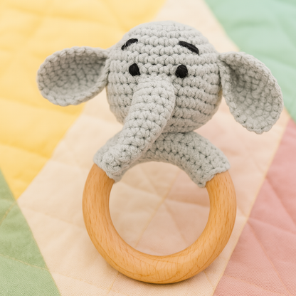 Crochet Rattles - Elephant
