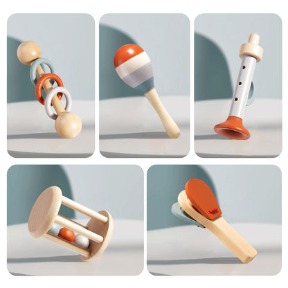 Wooden Musical Instrument Toy Set for Babies