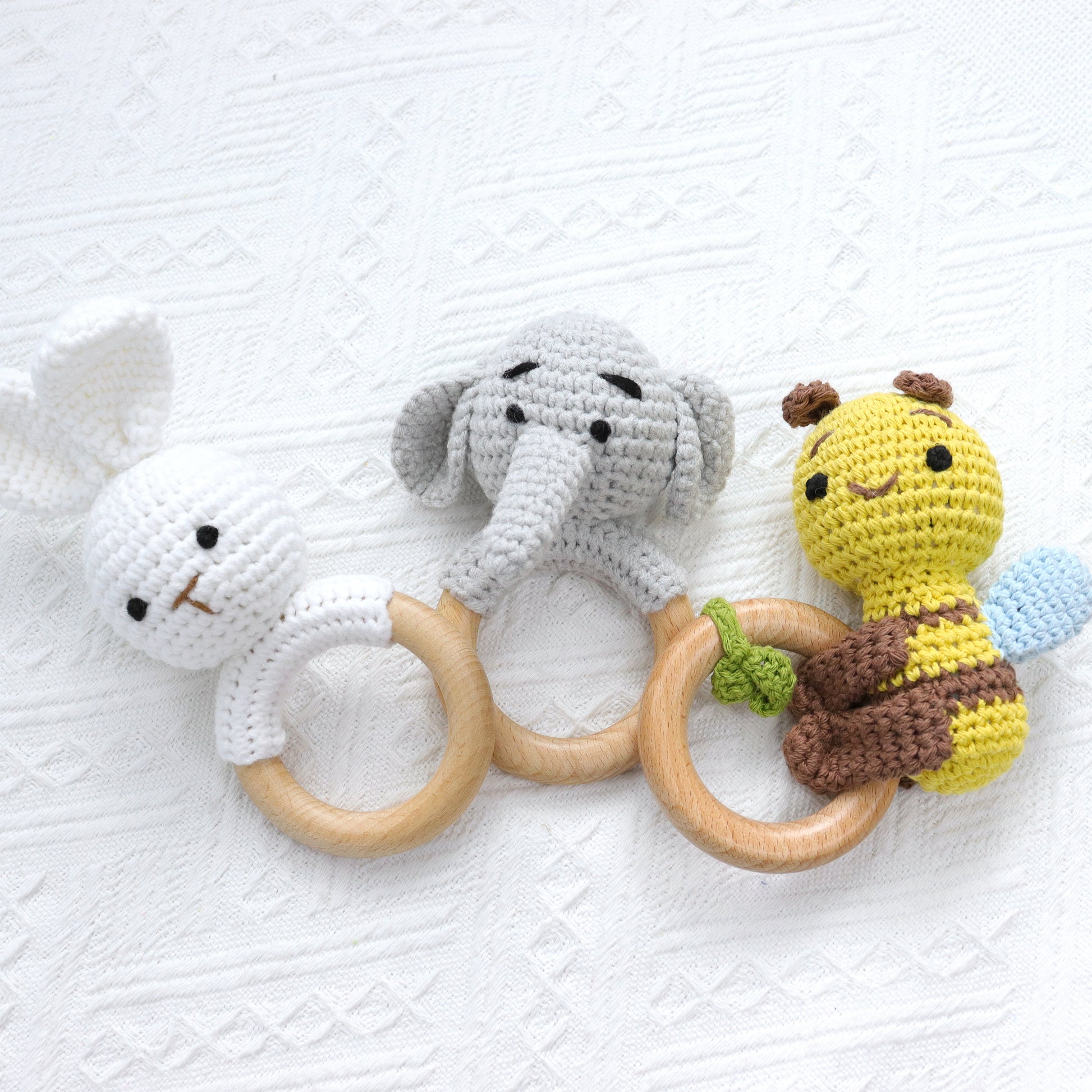NZ Crochet Rattles Bee