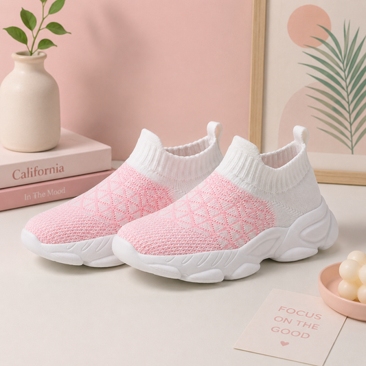 Baby Walker Shoes – Soft Breathable Slip-On First Walking Sneakers