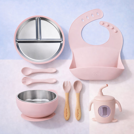 Premium Silicon Stainless Steel Baby Feeding Set