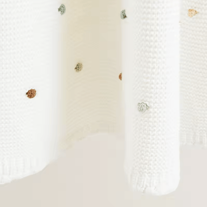 Polkadot Knitted Baby Blanket - Wee Little Ones