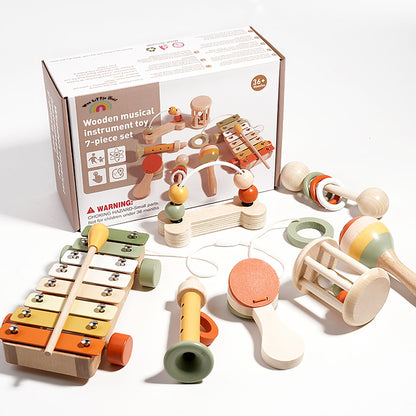 Premium Wooden Musical Instrument Toy Set for Babies - Wee Little Ones