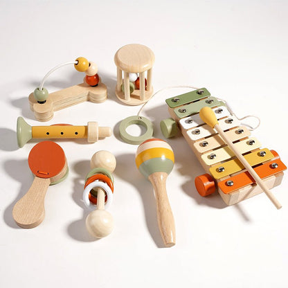 Premium Wooden Musical Instrument Toy Set for Babies - Wee Little Ones