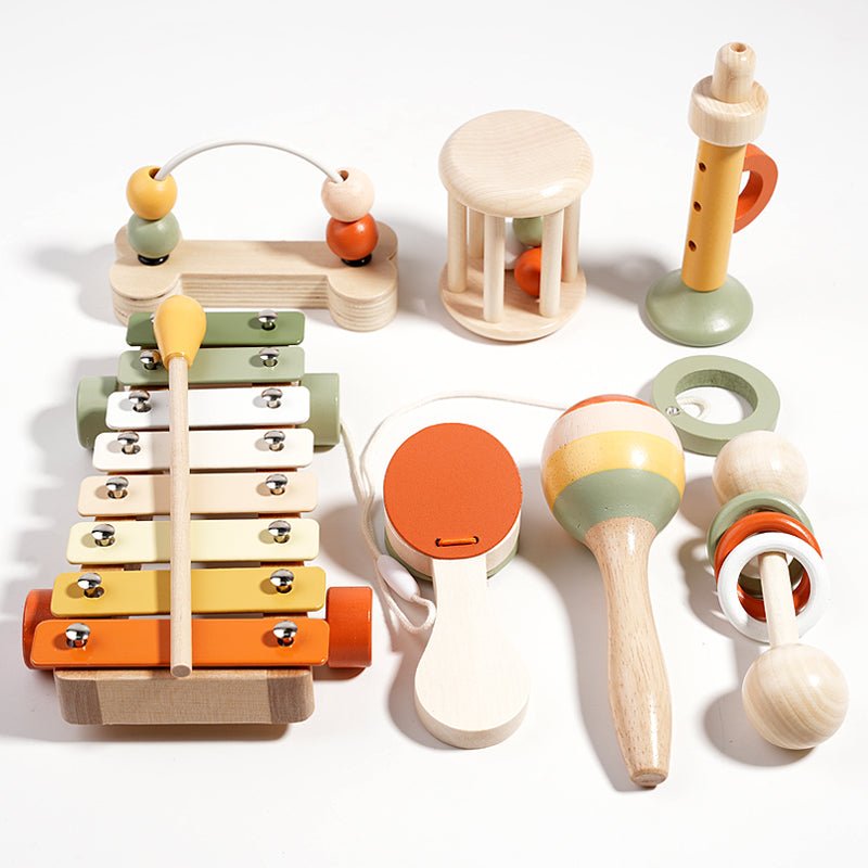 Premium Wooden Musical Instrument Toy Set for Babies - Wee Little Ones